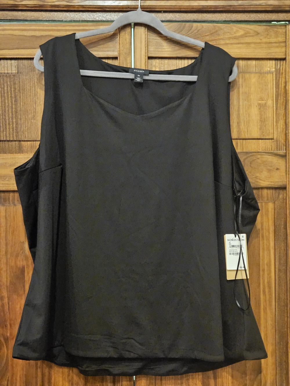 Halogen Black Sleeveless Scoop Neck Tank